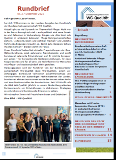 Titellbild Rundbrief Bundesarbeitsgemeinschaft WG-Qualität